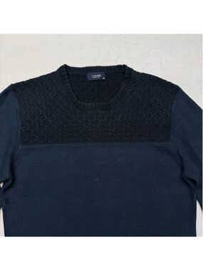 Men's Colin’s Navy Crewneck Sweater‎ Waffle Stitch Medium